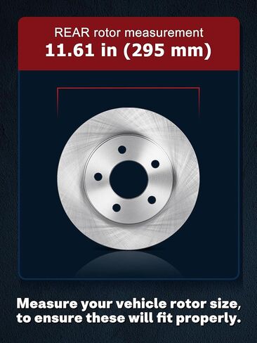مجموعة فرامل خلفية ALLCOMBO 11.61 بوصة لـ 2003 2004 2005 2006 2007 2008 2009 2010 2011 Ford Crown Victoria Mercury Grand Marquis, 2003 2004 Marauder الفرامل والدوارات، استبدال وسادات الفرامل والدوارات in Kuwait