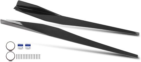 Side Skirts Extension Lip Splitter Compatible with Chevy Corvette C8 Stingray Z51 2-Door 2020-2023 Carbon Fiber Style in Kuwait