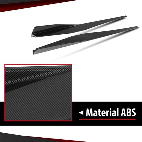 Side Skirts Extension Lip Splitter Compatible with Chevy Corvette C8 Stingray Z51 2-Door 2020-2023 Carbon Fiber Style in Kuwait