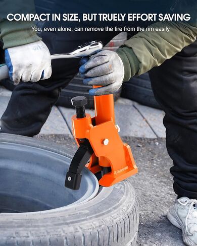 Manual Tire Bead Breaker, 38"-42" Tires Changer Tool with Rubber Pad, Protect Aluminum Alloy Hubs, Easy-Operated Tire Repair Tool for Car, Truck, Tractor, Mower ATV RV Orange in Saudi Arabia