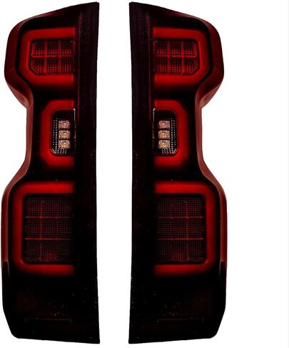RECON - Fits 19-23 Silverado 1500 & 20-23 2500/3500 Premium OLED Tail Lights Ultra Bright Running Lights (Replaces Factory/OEM LED Tail Lights Only) Smoked Black Lens in Saudi Arabia