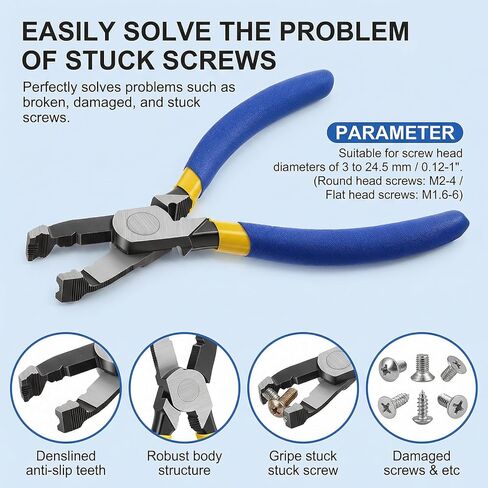 Screw Extractor Pliers Multi-Function Screw Cutter Non-Slip Engineer Pliers Extracts Stripped Broken Rusted Screws Remove Damaged Screws Fast for Tightening Loosening and Gripping Nuts and Bolts in Saudi Arabia
