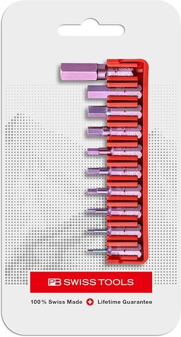 PB Swiss Tools Full BitBlock PB C6.709 with 10 C6 1/4" PrecisionBits | 100% Swiss Made | Bits can be pushed out sideways or upwards in Saudi Arabia