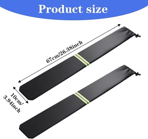 2Pcs Wiper Blade Protectors, 26.4x3.9in Black Windshield Wiper Covers with Fluorescent Reflective Strip Waterproof Rain and Bird Droppings Windshield Cover for Car Truck in Kuwait