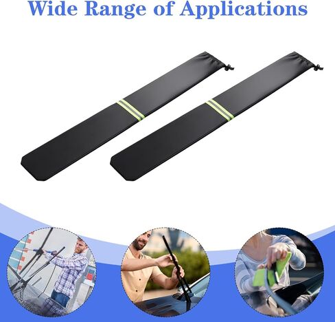 2Pcs Wiper Blade Protectors, 26.4x3.9in Black Windshield Wiper Covers with Fluorescent Reflective Strip Waterproof Rain and Bird Droppings Windshield Cover for Car Truck in Kuwait