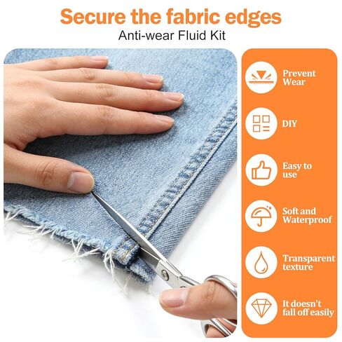 Fray Check for Fabric, Stop Fraying Fabric Sealer Prevents Fraying and Unraveling Edge Sealing Dries Clear Soft and Flexible for DIY Sewing and Crafts in Saudi Arabia