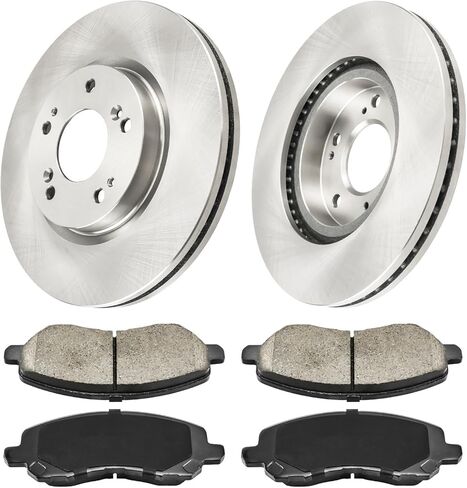 KAC Front Brake Kit, Brake Rotors and Ceramic Brake Pads Replacement for Malibu 2009-2012 G6 2006-2010 A-ur-a 2007-2009, Hardware Brake Kit OEM 55093 D1160 Disc Brake Kit in Kuwait