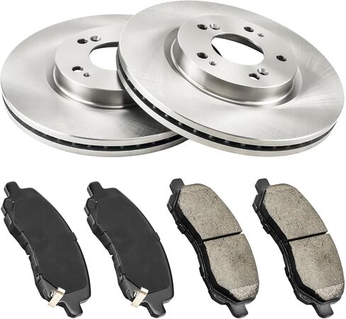 KAC Front Brake Kit, Brake Rotors and Ceramic Brake Pads Replacement for Malibu 2009-2012 G6 2006-2010 A-ur-a 2007-2009, Hardware Brake Kit OEM 55093 D1160 Disc Brake Kit in Kuwait