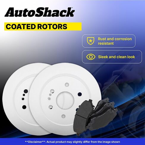 AutoShack Rear Brake Rotors & Ceramic Pads for BMW, 328i 2012-2015 320i 2013-2018 328d 2014-2018, RWD L4 2.0L - Coated - ArmorStop - 11.81" (299.9 mm), 5-Lug in Kuwait