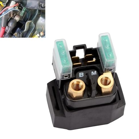 Starter Solenoid Relay, Starter Solenoid Valve Motorcycle Relay Parts, Compatible with Most Yamaha ATV YFM 350 400 450 660 Raptor Grizzly Kodiak Wolverine Big Bear (Black) in Saudi Arabia