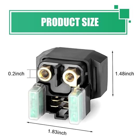 Starter Solenoid Relay, Starter Solenoid Valve Motorcycle Relay Parts, Compatible with Most Yamaha ATV YFM 350 400 450 660 Raptor Grizzly Kodiak Wolverine Big Bear (Black) in Saudi Arabia