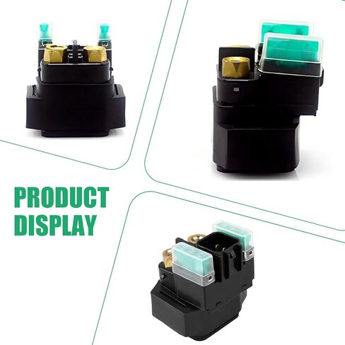 Starter Solenoid Relay, Starter Solenoid Valve Motorcycle Relay Parts, Compatible with Most Yamaha ATV YFM 350 400 450 660 Raptor Grizzly Kodiak Wolverine Big Bear (Black) in Saudi Arabia