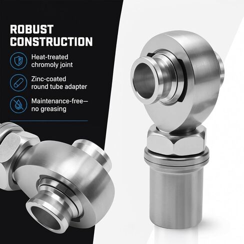 MDEOOSKY 1 Pair 7/8"-14 Heim Joint Rod End Kit, Replacement for Steering and Suspension Systems, Fits 1.5" OD Tubing, Includes Spacers and Lock Nuts in Kuwait