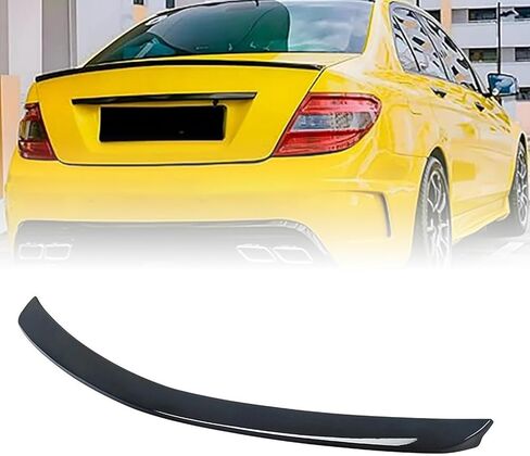 Rear Spoiler Wing for Mercedes Benz W204 C Class 4 Door Sedan C180 C200 C250 C300 C350 C63 2008 2009 2010 2011 2012 2013 2014 AMG Style Tail Trunk Wing Lip Glossy Black in Saudi Arabia