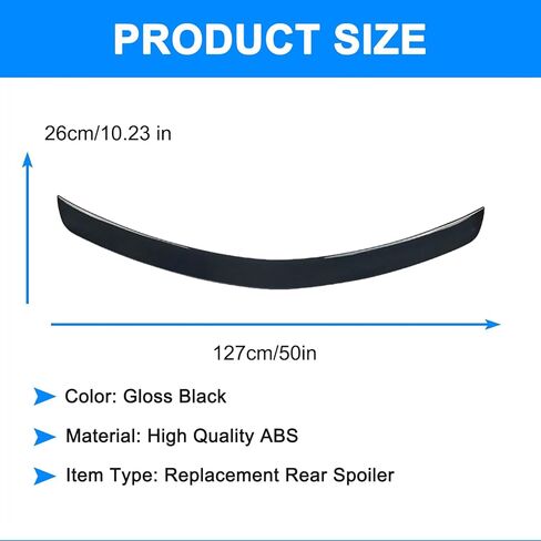 Rear Spoiler Wing for Mercedes Benz W204 C Class 4 Door Sedan C180 C200 C250 C300 C350 C63 2008 2009 2010 2011 2012 2013 2014 AMG Style Tail Trunk Wing Lip Glossy Black in Saudi Arabia
