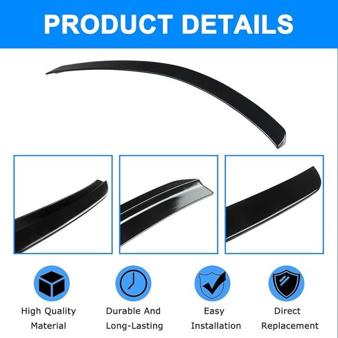 Rear Spoiler Wing for Mercedes Benz W204 C Class 4 Door Sedan C180 C200 C250 C300 C350 C63 2008 2009 2010 2011 2012 2013 2014 AMG Style Tail Trunk Wing Lip Glossy Black in Saudi Arabia