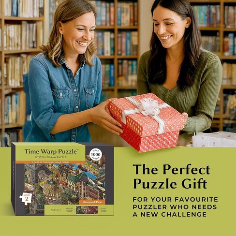 Time Warp Puzzle Series 2 – Sunrise to Sunset Hidden Scene | 1000 Piece Jigsaw Puzzle for Adults | Discover a Story that Transforms as You Build | Giftable Magic Puzzle Art (Steampunk Paris) in Saudi Arabia