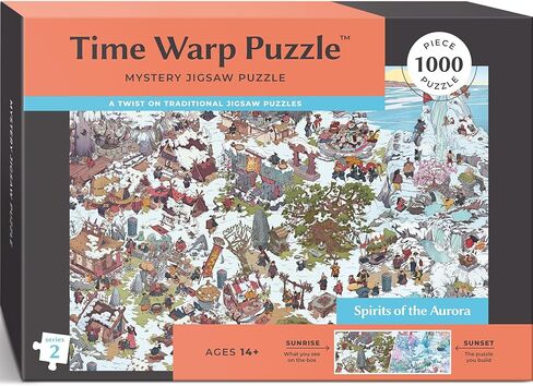 Time Warp Puzzle Series 2 – Sunrise to Sunset Hidden Scene | 1000 Piece Jigsaw Puzzle for Adults | Discover a Story that Transforms as You Build | Giftable Magic Puzzle Art (Steampunk Paris) in Saudi Arabia