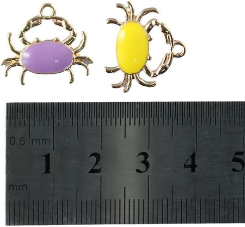 40Pcs Enamel Crab Charms,Random Colors Ocean Animal Charms,Alloy Marine Theme Pendants for Jewelry Making in Kuwait