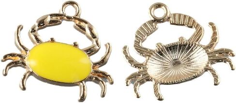 40Pcs Enamel Crab Charms,Random Colors Ocean Animal Charms,Alloy Marine Theme Pendants for Jewelry Making in Kuwait