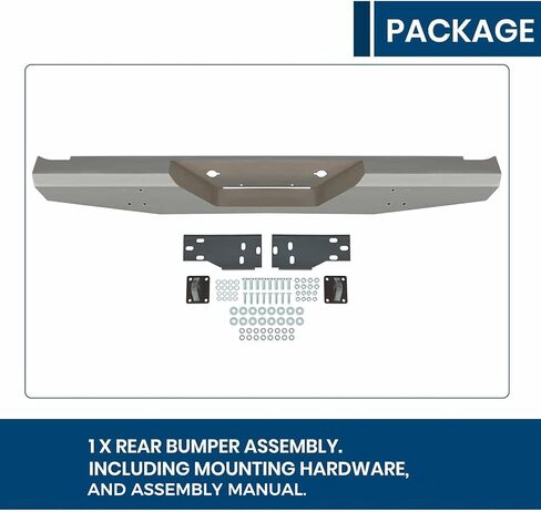 KUAFU Rear Bumper Assembly Compatible with 1997-2004 Dodge Dakota Pickup Truck Step Bumper Assembly Steel Bare Metal in Kuwait