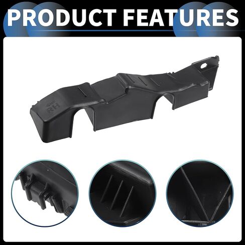 Bumper Support Bracket, Right Side Front Bumper Retainer Bracket Hold Mount No.86552AA000 for Hyundai Elantra 2021-2023 ABS Plastic Black, 1 Pc in Kuwait
