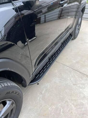 2 pcs fit for Toyota Corolla Cross 2022-2026 Running Board Side Step Nerf Bar Aluminium Black (with Brackets) in Kuwait