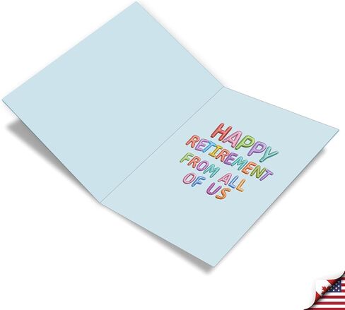 The Best Card Company - Jumbo Retirement Card from All of Us (8.5 x 11 Inch) - Big Group Notecard for Retiree - J5651ERTG-US in Kuwait