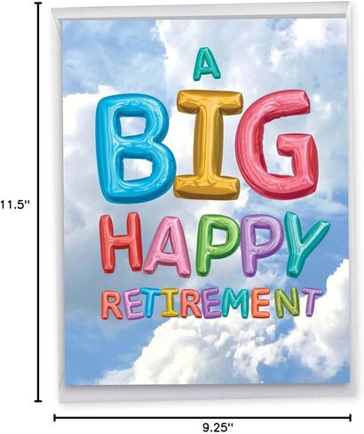The Best Card Company - Jumbo Retirement Card from All of Us (8.5 x 11 Inch) - Big Group Notecard for Retiree - J5651ERTG-US in Kuwait