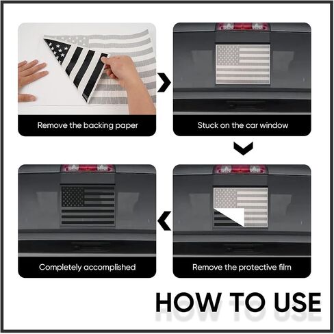 Matte Black American Flag Decal - Privacy Window Vinyl Sticker for Dodge RAM 1500/2500/3500 (2009-2024), Rear Center Sliding Glass, Easy Install, Fade-Resistant in Saudi Arabia