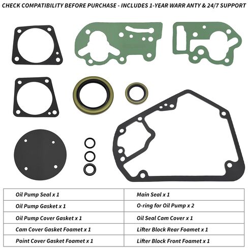 69 PCS Top and Bottom End Kit for Harley Electra Glide Sport Glide Super Glide Wide Glide Fat Bob 1966-1984 in Kuwait