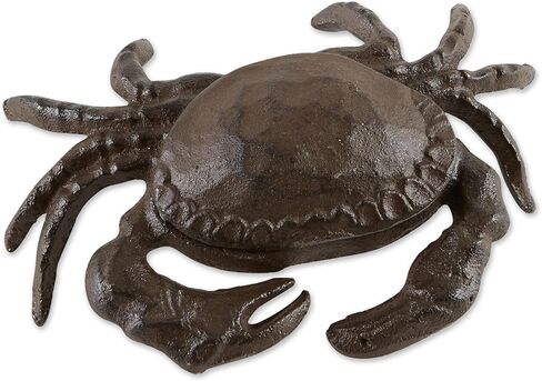 Zingz & Thingz Cast Iron Collection Key Hider, 6.25x4.375x2.25", Crab in Saudi Arabia