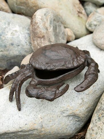 Zingz & Thingz Cast Iron Collection Key Hider, 6.25x4.375x2.25", Crab in Saudi Arabia