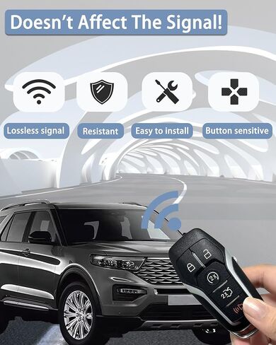 غطاء بديل لمفتاح Fob يناسب 2015-2017 Ford Mustang Edge/16-17 Explorer Lincoln MKZ MKC MKX حافظة مفتاح دخول بدون مفتاح M3N-A2C31243300 in Kuwait