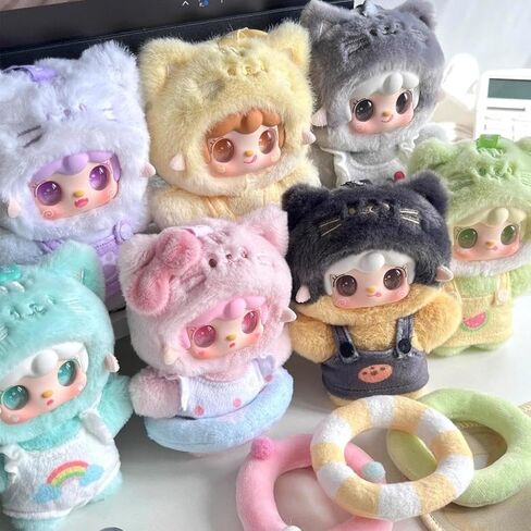 Yooki Kitten Summer Party Series صندوق دمية قطيفة حقيبة ألعاب لطيفة قلادة سلسلة مفاتيح مفاجأة عيد ميلاد هدية عيد الحب للأصدقاء والعائلة عشوائي قطعة واحدة in Kuwait