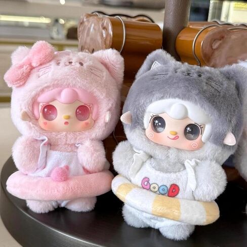 Yooki Kitten Summer Party Series صندوق دمية قطيفة حقيبة ألعاب لطيفة قلادة سلسلة مفاتيح مفاجأة عيد ميلاد هدية عيد الحب للأصدقاء والعائلة عشوائي قطعة واحدة in Kuwait