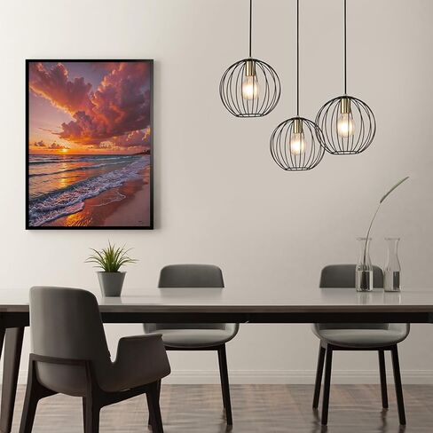 TOPMCYSG الشاطئ مشهد الماس مجموعات الفن للبالغين، جولة 5D مجموعات الطلاء الماس للمبتدئين، DIY الحفر الكامل الماس النقاط لوحات صورة غروب الشمس المناظر الطبيعية جوهرة الفن والحرف ديكور جدار المنزل 12x16in in Kuwait