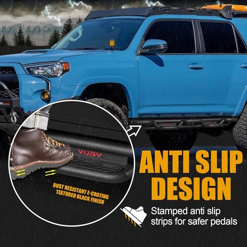 Side Step Running Boards Compatible with 2010-2024 Toyota 4Runner Trail Edition & 2014-2024 4Runner SR5/TRD Pro, Rail Nerf Bars,Blakc&Red(Powder Coated) in Saudi Arabia