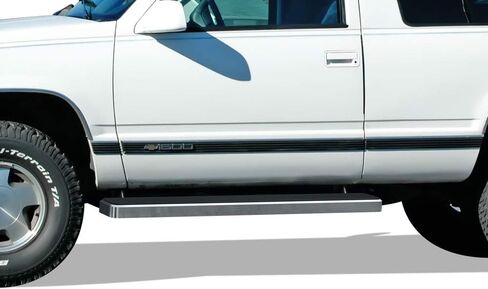 APS Running Boards 5 inches Black Compatible with Chevy GMC CK 1988-1998 Regular Cab & Chevy Tahoe 95-99 2Dr & GMC Yukon 92-99 2Dr (Exclude ZR2) Stainless Steel (Nerf Bars Side Steps Side Bars) in Kuwait