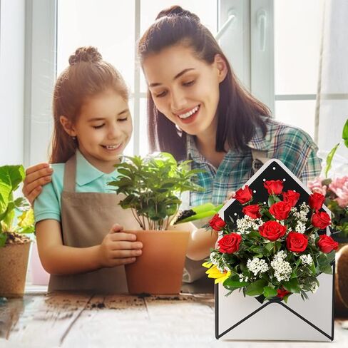 LOMIMOS 10PCS Florist Bouquet Envelope Box,Folding Flower Packaging Wrapping Storage Gift Paper Box for Mother's Day Wedding Engagement Birthday Graduation Valentine Party (Mixed Colors) in Kuwait