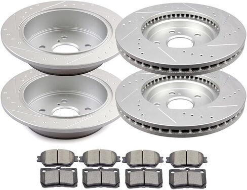 Disc Brake Kits - Front 11.65" Rear 11.45" Brake Rotors and Pads Kits Compatible For Lexus IS250 2006-2013 in Kuwait