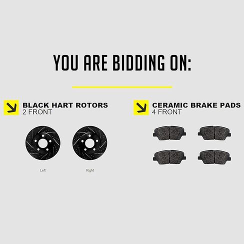 Hart Brakes Front Brakes and Rotors Kit |Front Brake Pads| Brake Rotors and Pads| Ceramic Brake Pads and Rotors |2004-2006 Scion xA, 2004-2006 Scion xB in Kuwait