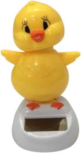 Solar Dancing Chick Bobblehead, Car Dashboard Ornament, Solar Bobblehead Chicken,Solar-Powered Bobble Head Figure,Shaking Head Figure Interior Decoration Desktop Ornaments,Solar Power Kits in Saudi Arabia