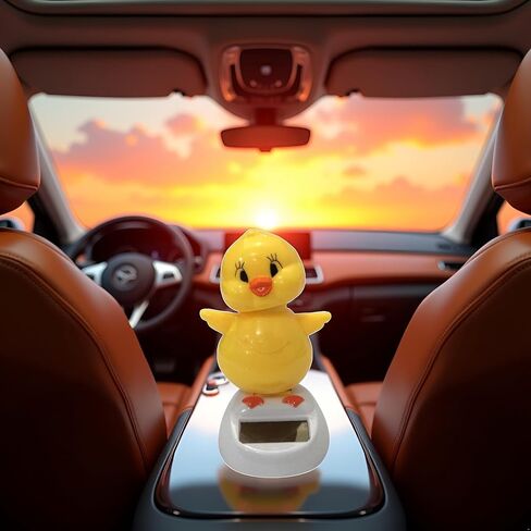 Solar Dancing Chick Bobblehead, Car Dashboard Ornament, Solar Bobblehead Chicken,Solar-Powered Bobble Head Figure,Shaking Head Figure Interior Decoration Desktop Ornaments,Solar Power Kits in Saudi Arabia
