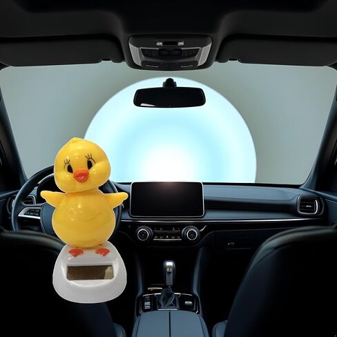 Solar Dancing Chick Bobblehead, Car Dashboard Ornament, Solar Bobblehead Chicken,Solar-Powered Bobble Head Figure,Shaking Head Figure Interior Decoration Desktop Ornaments,Solar Power Kits in Saudi Arabia