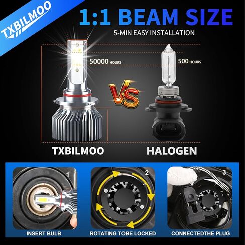 Compatible For Chevy Silverado 1500 2500HD 3500 2003-2006 High/Low Beam Fog Light Bulbs Kit, 32000LM 300% Brightness 6500K White with Cooling Fan, Plug and Play, Pack of 6 in Saudi Arabia
