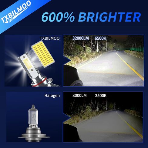 Compatible For Chevy Silverado 1500 2500HD 3500 2003-2006 High/Low Beam Fog Light Bulbs Kit, 32000LM 300% Brightness 6500K White with Cooling Fan, Plug and Play, Pack of 6 in Saudi Arabia