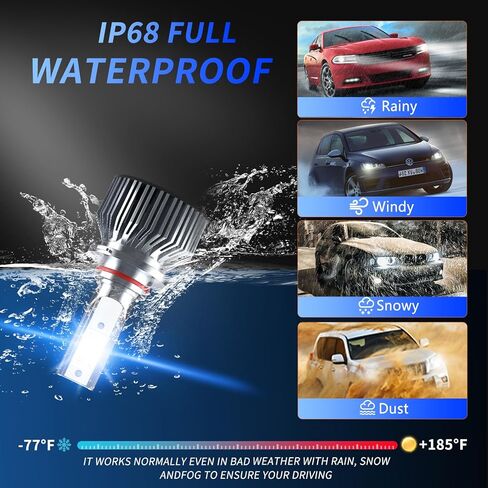 Compatible For Chevy Silverado 1500 2500HD 3500 2003-2006 High/Low Beam Fog Light Bulbs Kit, 32000LM 300% Brightness 6500K White with Cooling Fan, Plug and Play, Pack of 6 in Saudi Arabia