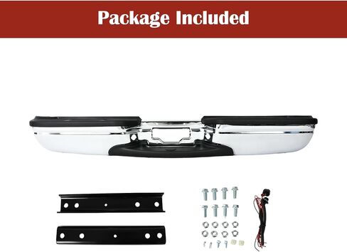 Rear Step Bumper Assembly Compatible with 1999-2007 F250 F350 Pickup Truck Step Bumper Chrome Back Bumper Replacement in Saudi Arabia