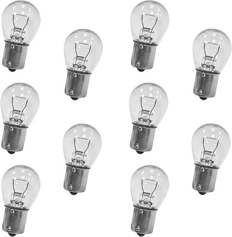 10PCS 1156 Bulb Turn Signal Brake Light Reverse Tail Light Bulb P21W 1141 BA15S 12V 21W High Brightness Halogen Bulbs Replacement for Taillight Parking Lights Car Motorcycle SUV Truck RV (White) in Saudi Arabia